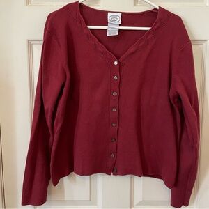 Vintage Laura Ashley Red Cardigan